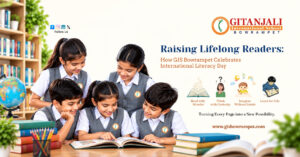 Students at storytelling session at Gitanjali International School Bowrampet, best Cambridge school in Bowrampet