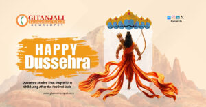 Students of Geetanjali International School Bowrampet celebrating Dussehra with a festive school activity